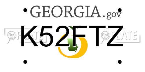 K52FTZ Georgia License Plate
