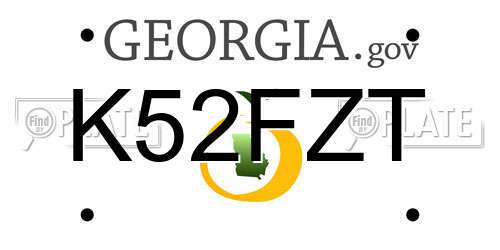 K52FZT Georgia License Plate