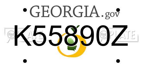 K55890Z Georgia License Plate