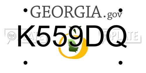 K559DQ Georgia License Plate