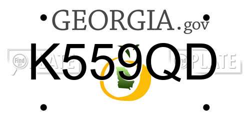 K559QD Georgia License Plate