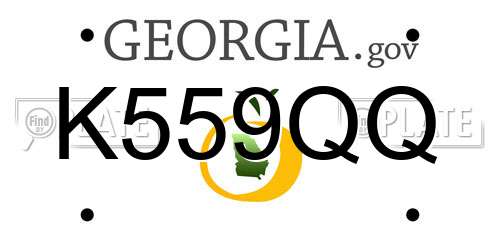 K559QQ Georgia License Plate