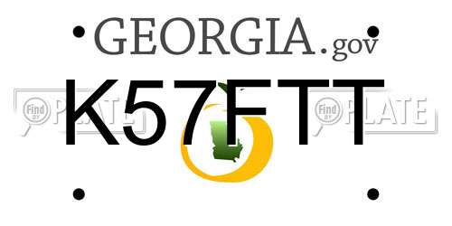 K57FTT Georgia License Plate