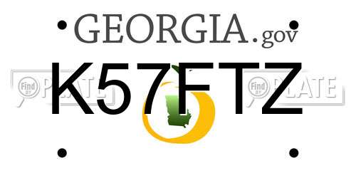 K57FTZ Georgia License Plate