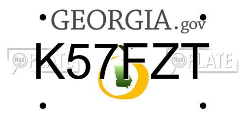 K57FZT Georgia License Plate