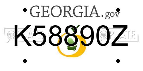 K58890Z Georgia License Plate