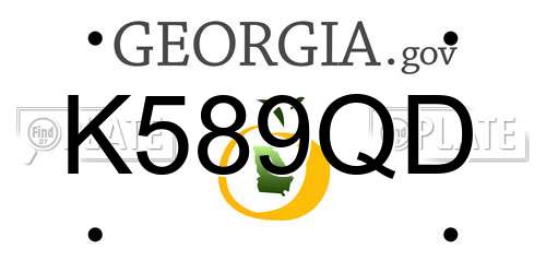 K589QD Georgia License Plate