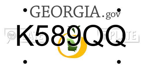 K589QQ Georgia License Plate