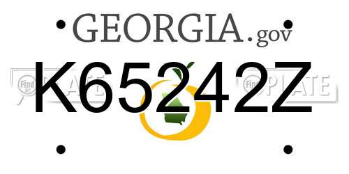 K65242Z Georgia License Plate