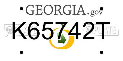K65742T Georgia License Plate