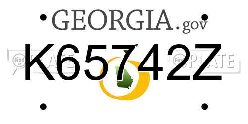 K65742Z Georgia License Plate