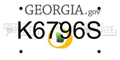 K6796S Georgia License Plate
