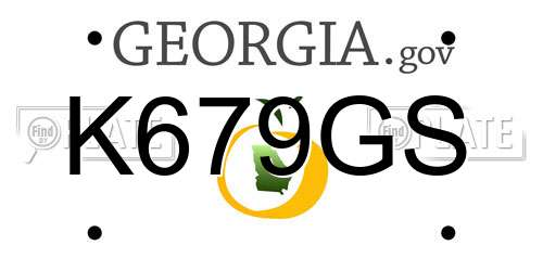 K679GS Georgia License Plate
