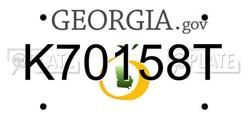 K70158T Georgia License Plate