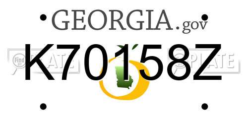 K70158Z Georgia License Plate