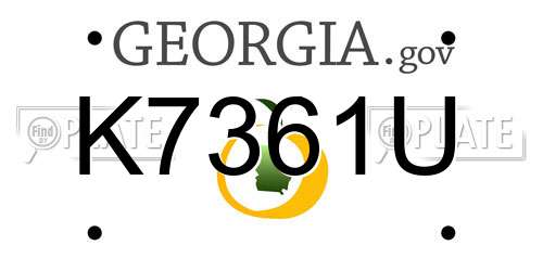 K7361U Georgia License Plate