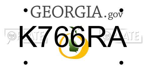 K766RA Georgia License Plate