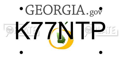 K77NTP Georgia License Plate