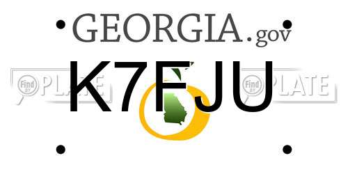 K7FJU Georgia License Plate