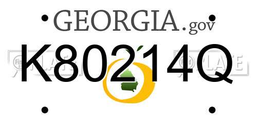 K80214Q Georgia License Plate