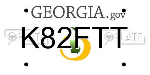 K82FTT Georgia License Plate