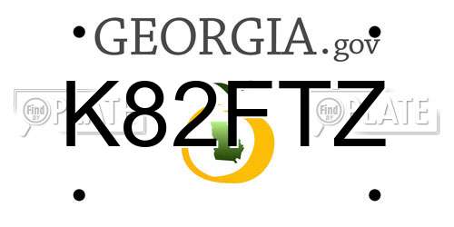 K82FTZ Georgia License Plate