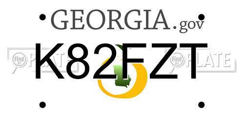 K82FZT Georgia License Plate