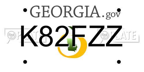 K82FZZ Georgia License Plate