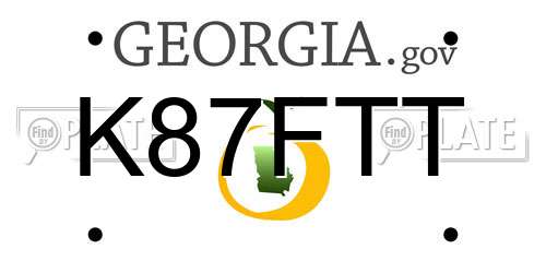 K87FTT Georgia License Plate