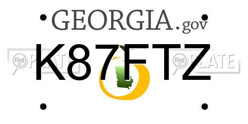 K87FTZ Georgia License Plate