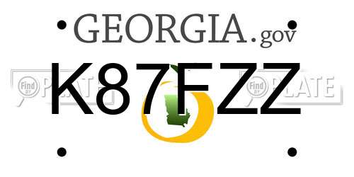 K87FZZ Georgia License Plate
