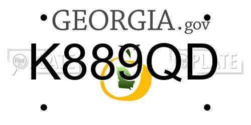 K889QD Georgia License Plate