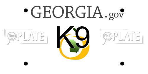 K9 Georgia License Plate