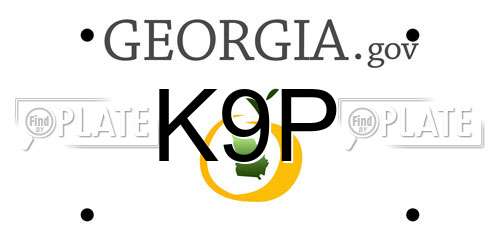 K9P Georgia License Plate