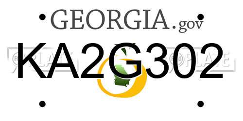 KA2G302 Georgia License Plate