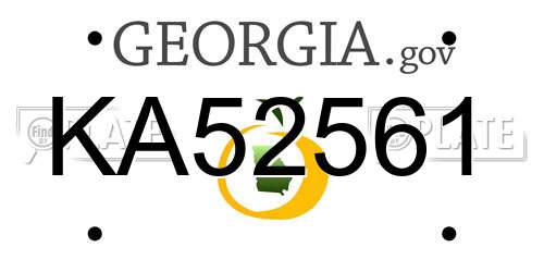 KA52561 Georgia License Plate