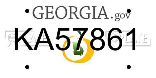 KA57861 Georgia License Plate