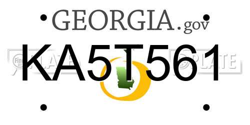 KA5T561 Georgia License Plate