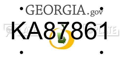 KA87861 Georgia License Plate