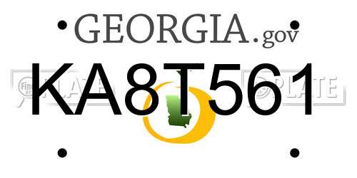 KA8T561 Georgia License Plate