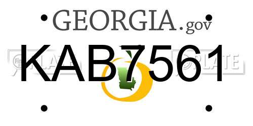 KAB7561 Georgia License Plate