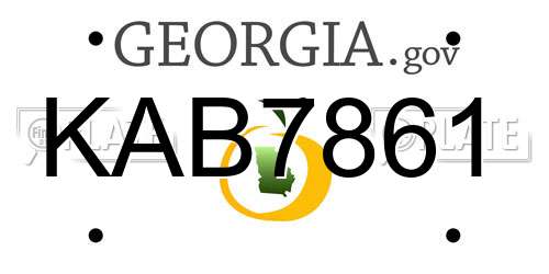 KAB7861 Georgia License Plate