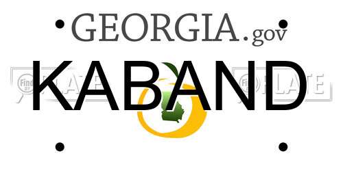 KABAND Georgia License Plate