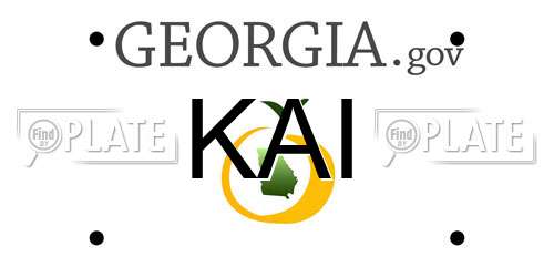 KAI Georgia License Plate