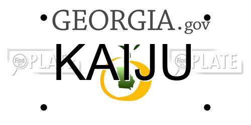 KAIJU Georgia License Plate