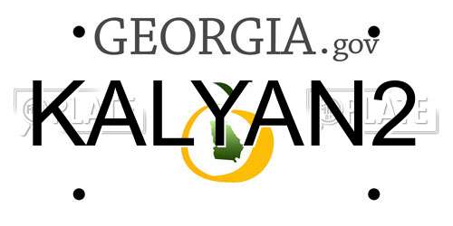 KALYAN2 Georgia License Plate