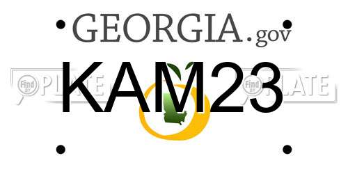 KAM23 Georgia License Plate