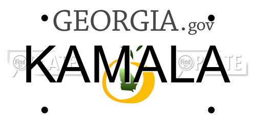 KAMALA Georgia License Plate