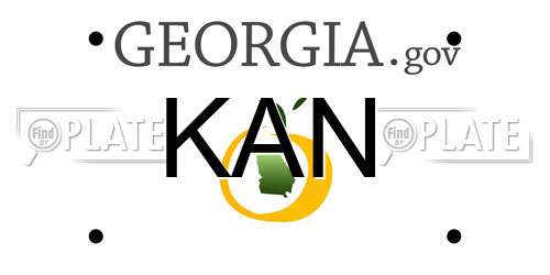 KAN Georgia License Plate