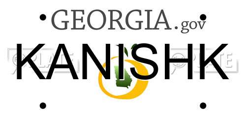 KANISHK Georgia License Plate